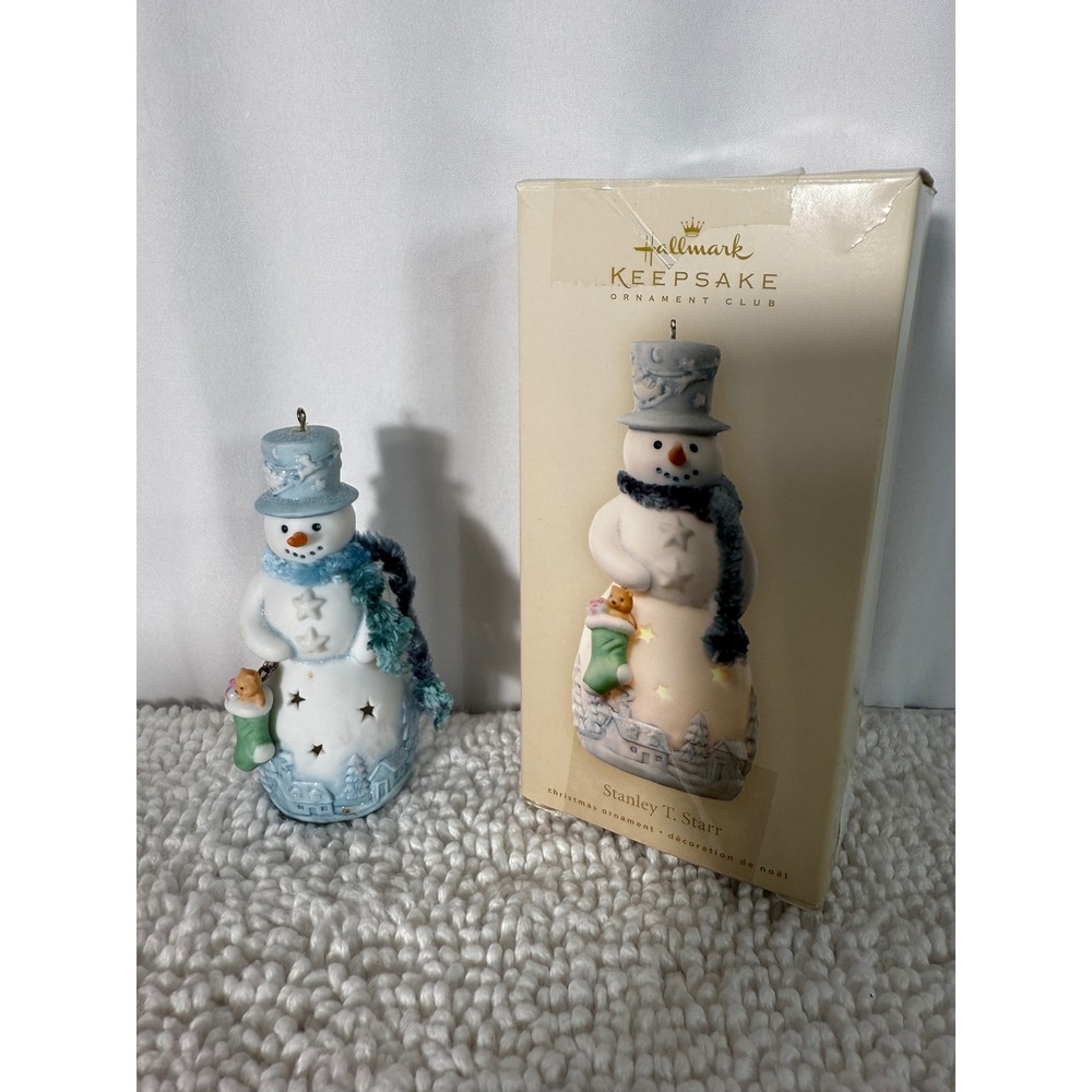Hallmark Keepsake Ornament Club Snowman Stanley T Starr 2008 Christmas Decor
